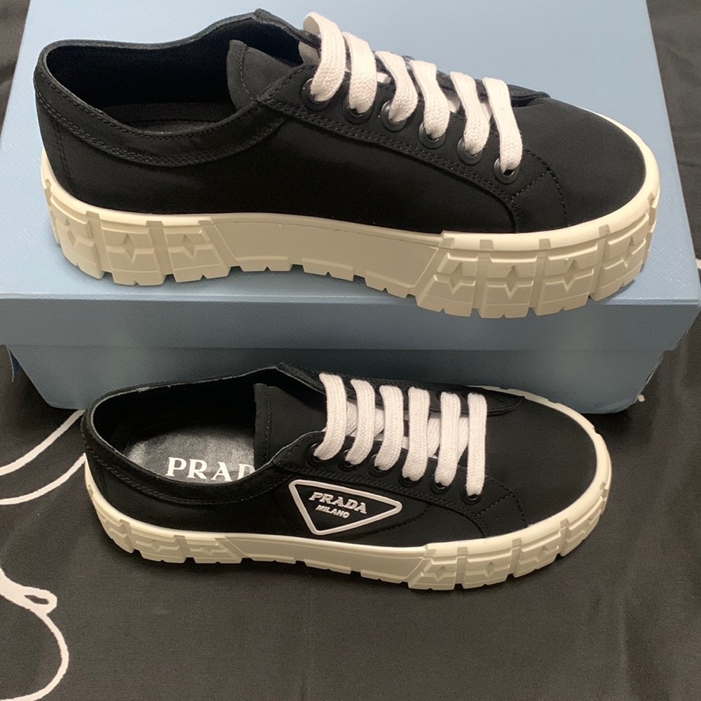 Prada Black and White Sneakers